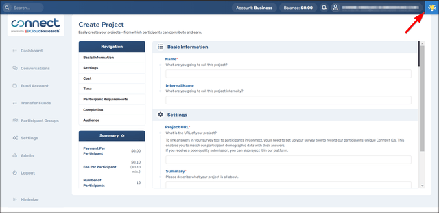 Connect Dashboard Light Mode